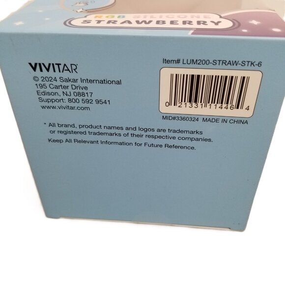 Lumi Pals Silicone Strawberry RGB Night Light Touch Activated Kawaii - Picture 7 of 7